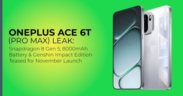 OnePlus Ace 6T Design Renders Leak Ahead of Launch