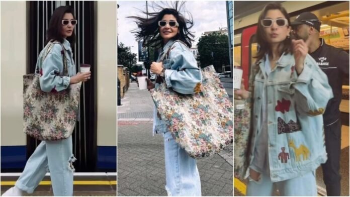 Anushka Sharma Nails Denim-on-Denim Chic as She Poses with Virat Kohli and Friends