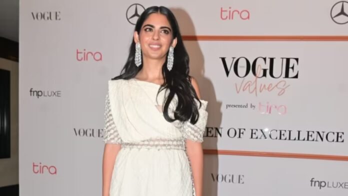 Isha Ambani’s All-White Gown Is A Modern Take On A Saree By Chanel