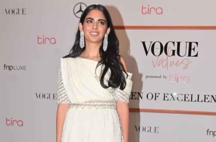 Isha Ambani’s All-White Gown Is A Modern Take On A Saree By Chanel